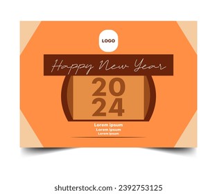 happy new year exclusive greeting card vector file editable new year, 2024 happy new year 2024 wish card. creative wish card greeting card vector file