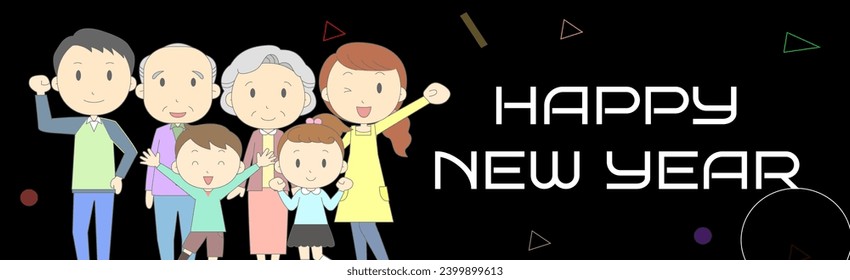 HAPPY NEW YEAR FAMILY  Celebration greeting Background wallpaper.