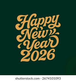 Happy New Year festlichen Hintergrund, dekorative Neujahr Schriftzug, Neujahr Feier Grußkarte Banner Design Vektorgrafik