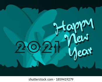 Happy New Year festive pattern with Christmas balls and snowflakes concept on color background for invitation card, Merry Christmas, Happy new Year 2021, greeting cards, poster or web banner
