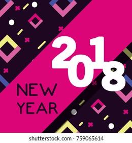 happy new year figures backgrund design