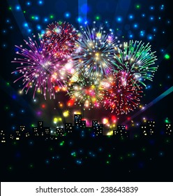 happy new year with firework