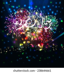 happy new year with firework