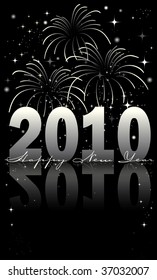 Happy New Year Fireworks Background