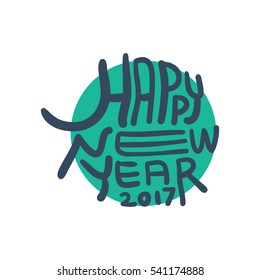 Happy New Year flat vector illustration
nice applied to greeting cards