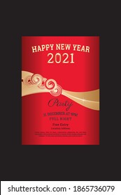 Happy new year flyer templates for invitation 