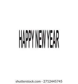Feliz Año Nuevo Diseño de fondo de Arte vectorial de fuente