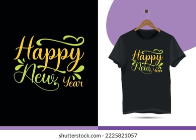 Happy new year. Funny new year vector design template.