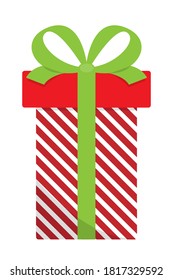 Caja de regalo de Año Nuevo feliz, material vectorial aislado en blanco