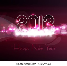 Happy new year glossy 2013 colorful celebration background