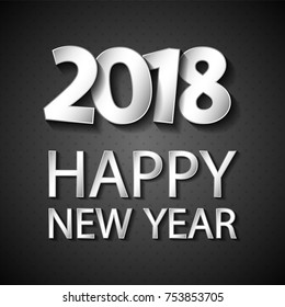 Happy New Year - glossy banner. Vector.