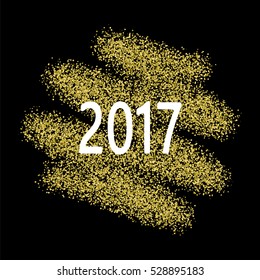 Happy new year gold glitter. Abstract golden background. Gold blur background. Eps10.