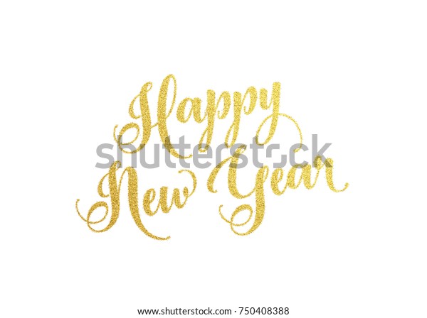 グリーティングカード用の新年の金文字テキスト 白い背景にホリデーの高級金色のデザイン ベクターイラスト のベクター画像素材 ロイヤリティフリー