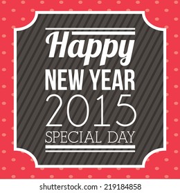 happy new year graphic design , vector illustration