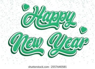 Happy new year Green Color background