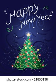 Happy New Year - greeting card