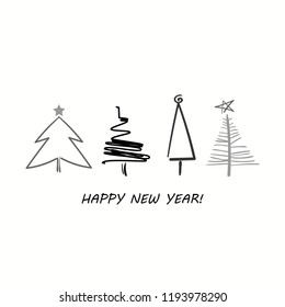 happy new year greeting card