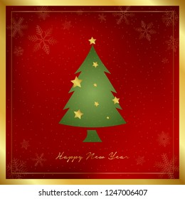 happy new year greeting card vector illustration