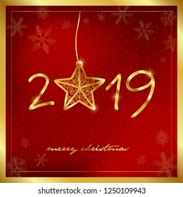 happy new year greeting card vector illustration