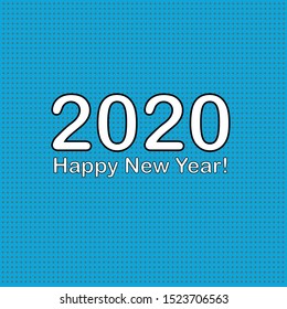 Happy New Year. Greeting card with inscription Happy New Year. Holiday background, greeting card. Illustration.