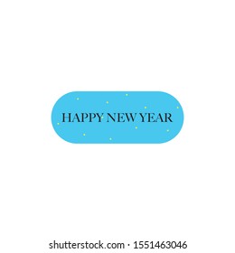 Happy New Year Greeting Card. Holiday Vector Illustration. Banner or poster