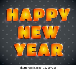 Happy New Year greeting card