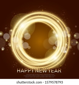 Happy New Year Greeting Card Background Vector Design