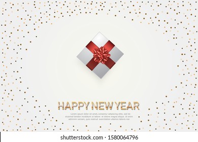 Happy New Year Greeting Card Background Vector Design