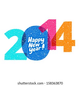 Happy new year greeting card with numbers