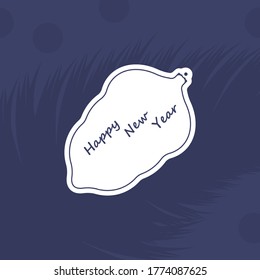 Happy New Year greeting card in dark colors