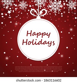 Happy New Year  greeting card. Vector illustration.