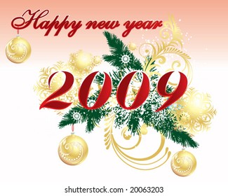 happy new year greeting card