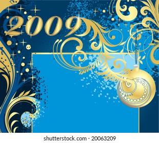 happy new year greeting card