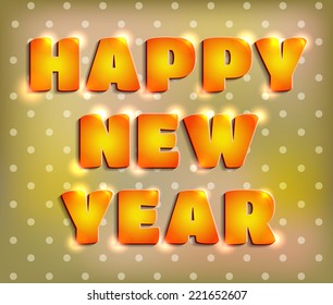 Happy New Year greeting card