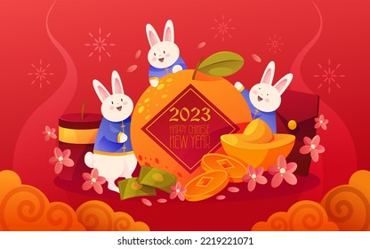 Happy new year greeting card or vector banner.