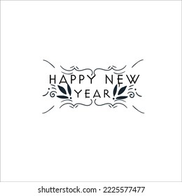 Happy New Year Greeting Card. Holiday Vector Illustration, Banner, Poster.