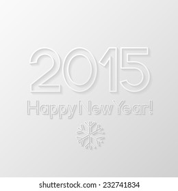 Happy New Year greeting card. Vector illustration 