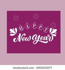 Happy new year greeting card