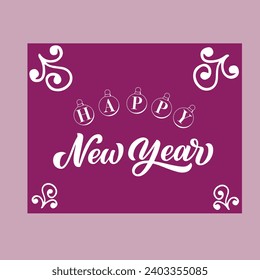 Happy new year greeting card