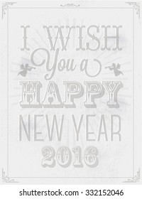 Happy New Year greeting card