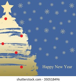 Happy New year. Greeting card. 