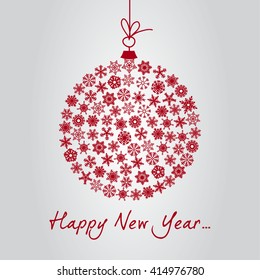 happy new year greeting card vector illustration