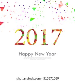 Happy New Year greeting card, Happy new year 2017.