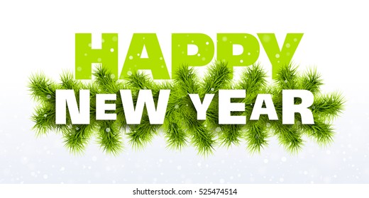 Happy New Year greeting card