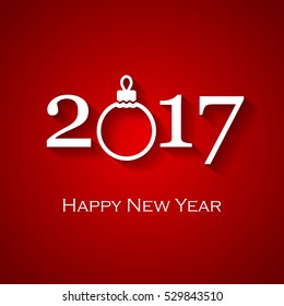 Happy New Year greeting card 