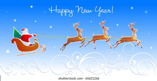 Happy New year greeting card.