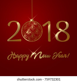 Happy new year greeting card