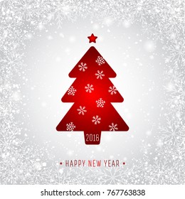happy new year greeting card vector illustration
