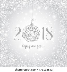 happy new year greeting card vector illustration