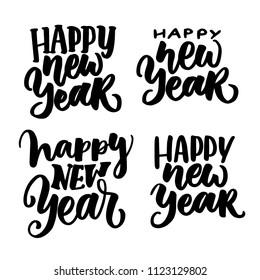 HAPPY NEW YEAR. GREETING HAND LETTERING